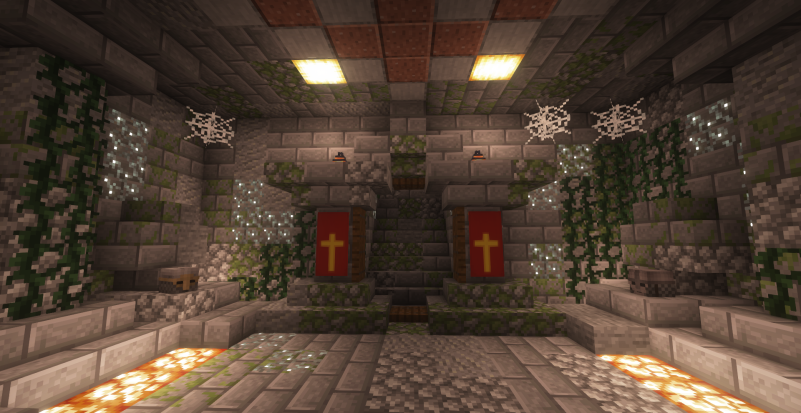 Vista de la pared de entrada a la Cripta