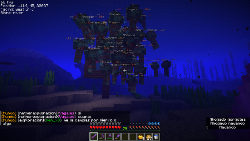 No sabía que habían metido cardúmenes en minecraft