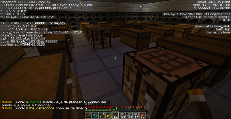 Aqui estaba mi querido primer beacon, con 9 bloquitos de hierro que tb se llevó