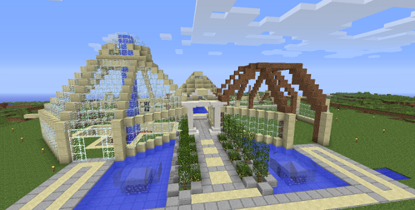 vista frontal de una cupula