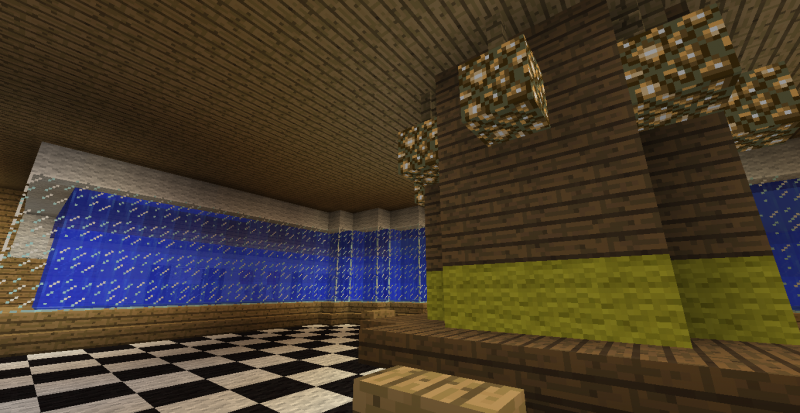 Sala del acuario,por desgracia no hay calamares.