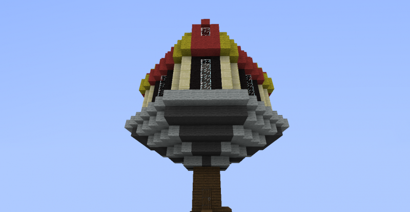 Sala de entrenamiento(vista exterior,esta situada sobre el mástil principal)