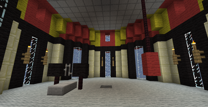 Sala de entrenamiento(vista interior,con banco de pesas y saco de boxeo)