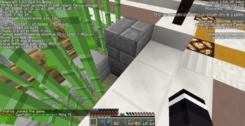 no se que experimentaba el malechor poniendo esos bloques ahi... pero bueno e.e