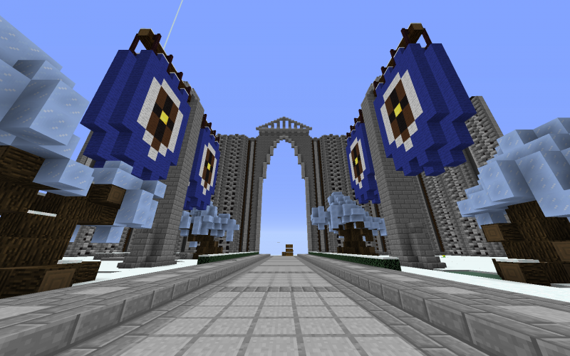 Entrada sin terminar al palacio de la ciudad