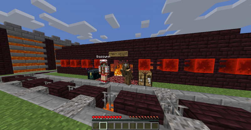 Aqui estamos Bass y yo en la entrada.