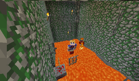 Ayer dándonos nuestro baño de lava diario con SrToni xD