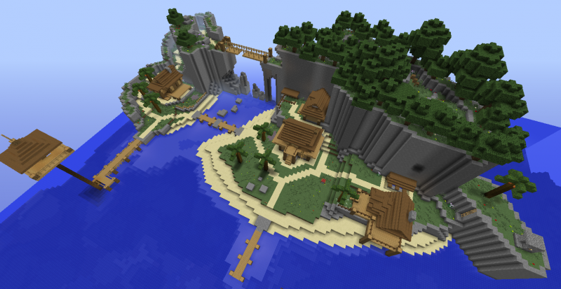 Una vista aérea de la isla