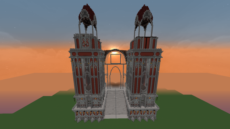 Entrada a la catedral (La forma del rosetón y el arco probablemente serán distintas)