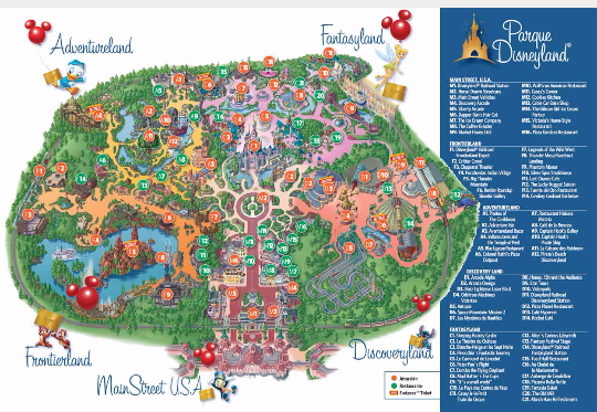 Mapa Disneyland