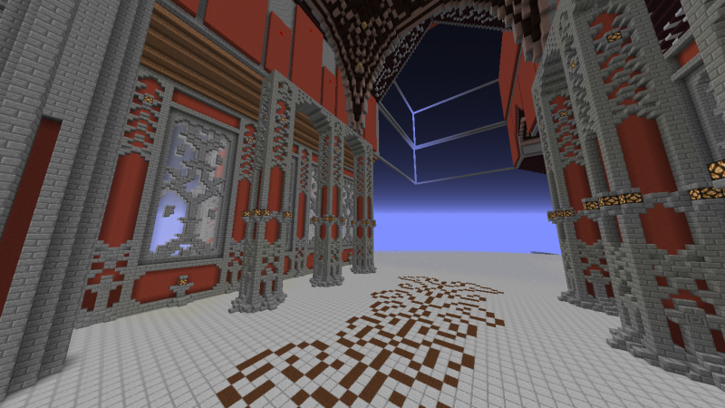 Los pilares que están dentro de la catedral.