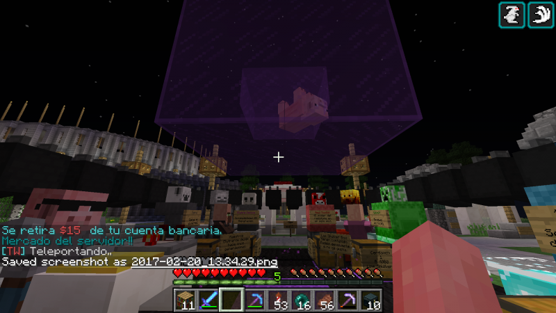 Los aldeanos con el cerdo :(