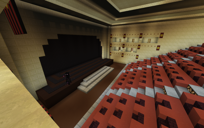 Actuación del Enderman, vista desde palco lateral
