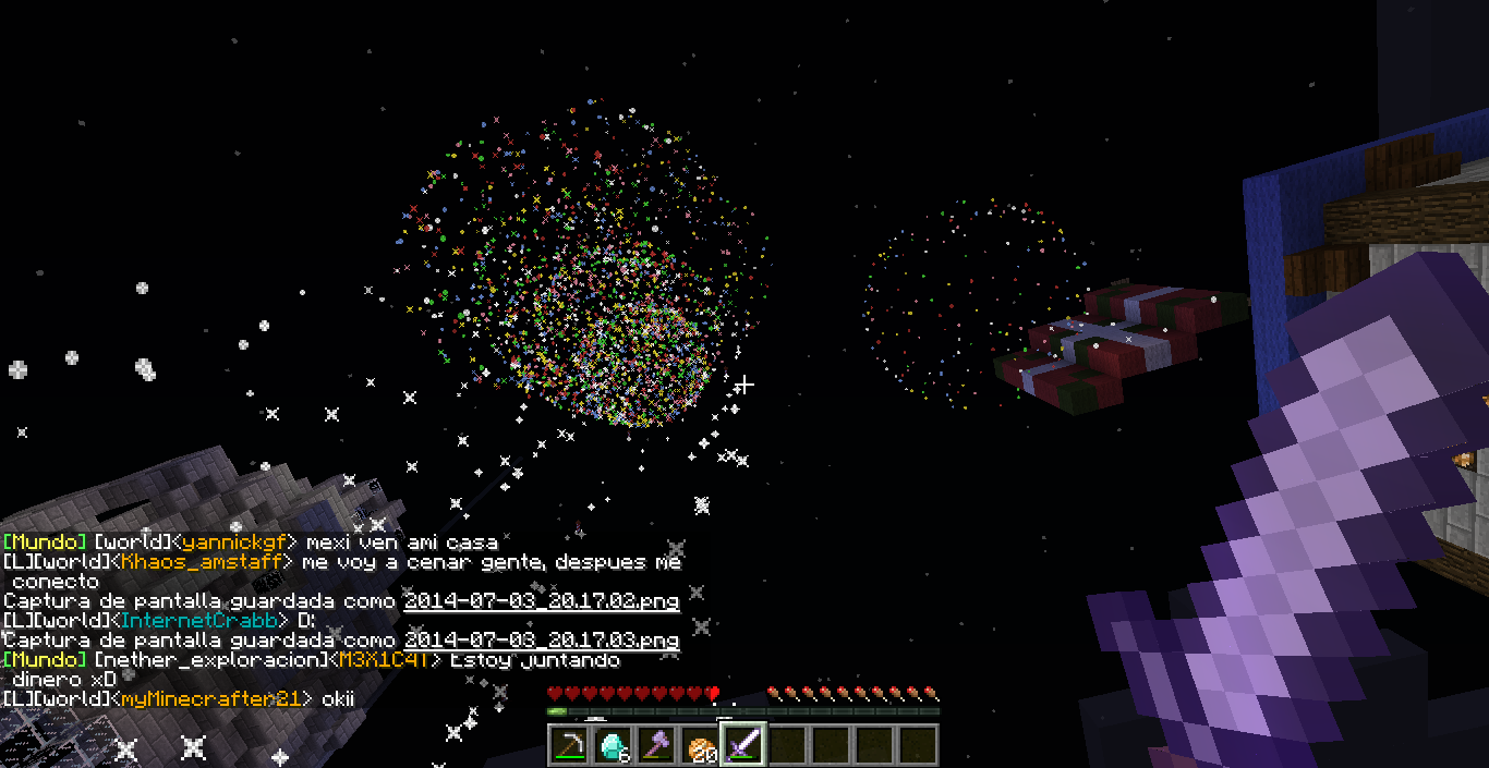 Fuegos artificiales por parte de 1Luna, acolomauu y más gente que no recuerdo xD