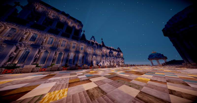 El gran mercado pronto en funcionamiento.