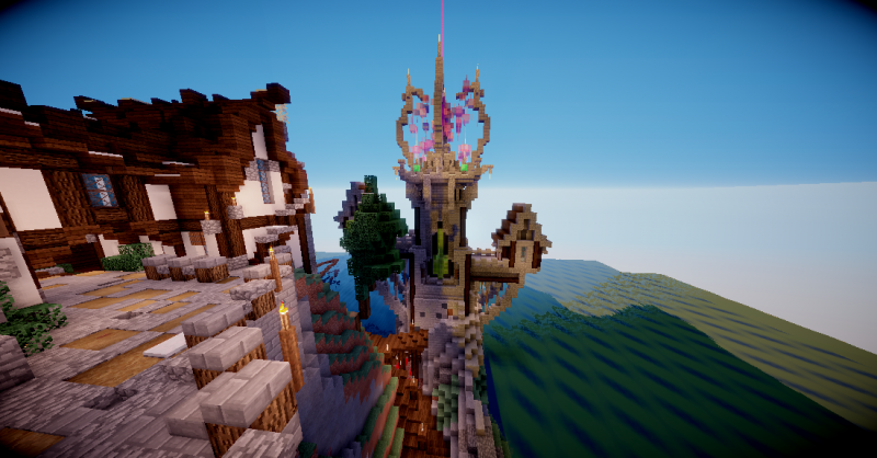 Torre del mago Reistreniem, protegiendo la ciudad con su escudo mágico