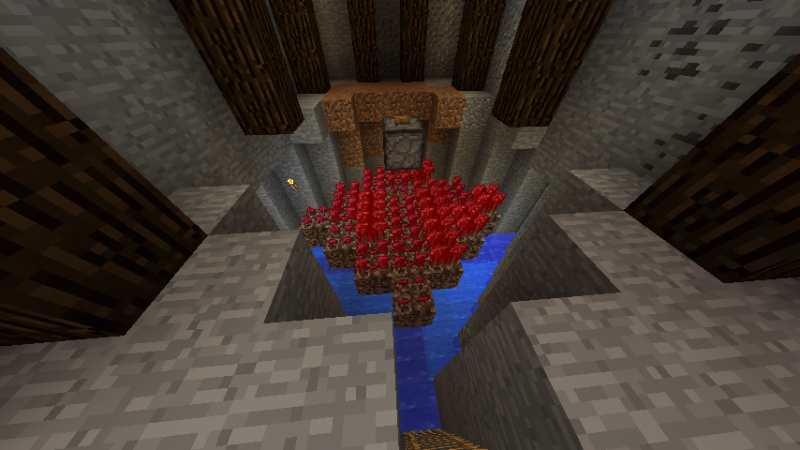 Esta sera la granja de verrugas, como ven, estará abajo de la sala. Algo así como un anexo.