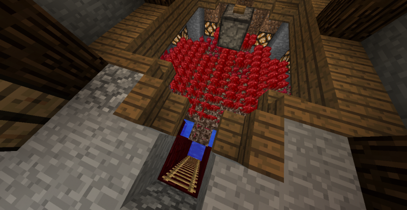 Avances de la granja de verrugas: ¡Lamparas de redstone! (lo sé, la luz no afecta a las verrugas pero para que se vea más bonito lo puse así)