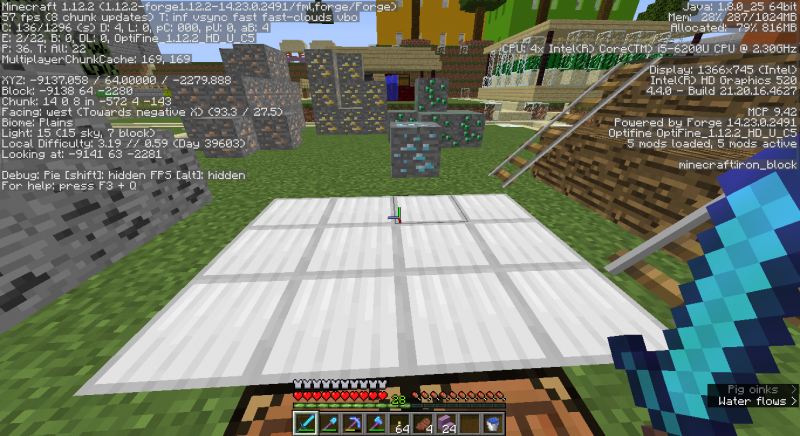 En ésta zona había mas menas.