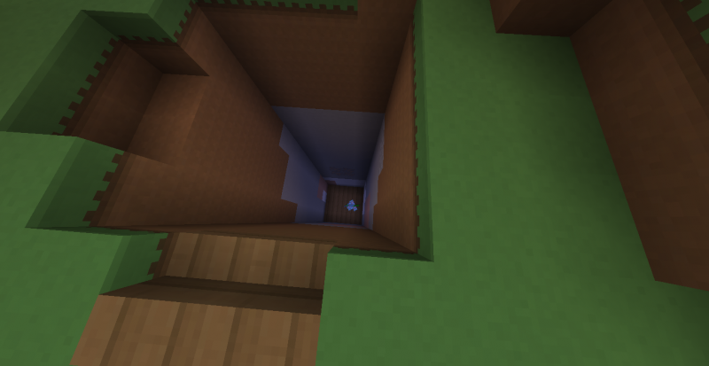 Medí la profundidad de mi barranco y le dije a Ciber que minara hasta esa profundidad y así quedó... (Lo siguiente es broma!) Voy a poner lava... muahahaha xD