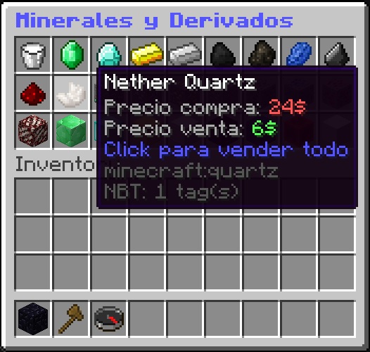 Imagen de la tienda al entrar en la categoria Minerales y Derivados