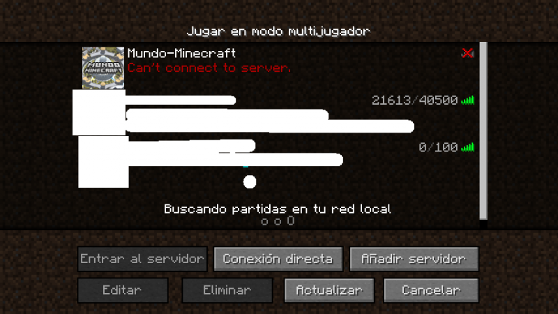 captura de panel de multijugador