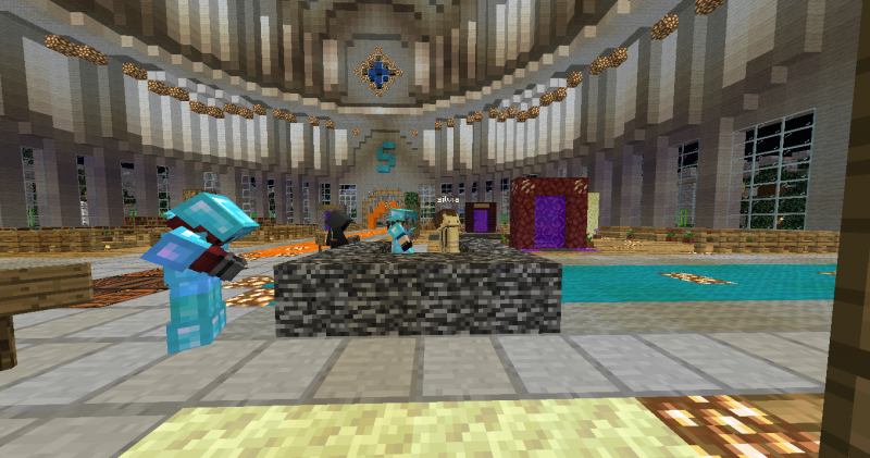 Aqui lx comienza a trollear a una jugadora afk encerrándola con bedrock.