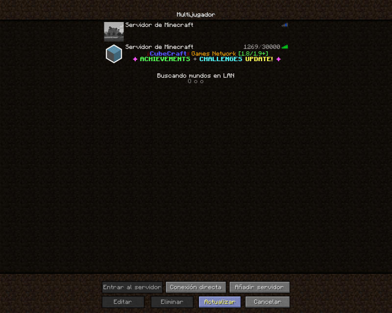 El otro servidor me carga y este no, cuando termina de estar en azul (cargando) me sale la x roja de que no encuentra el sv.