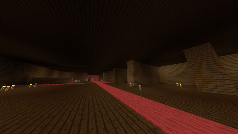 pasillo en construccion de la sala de los bloques