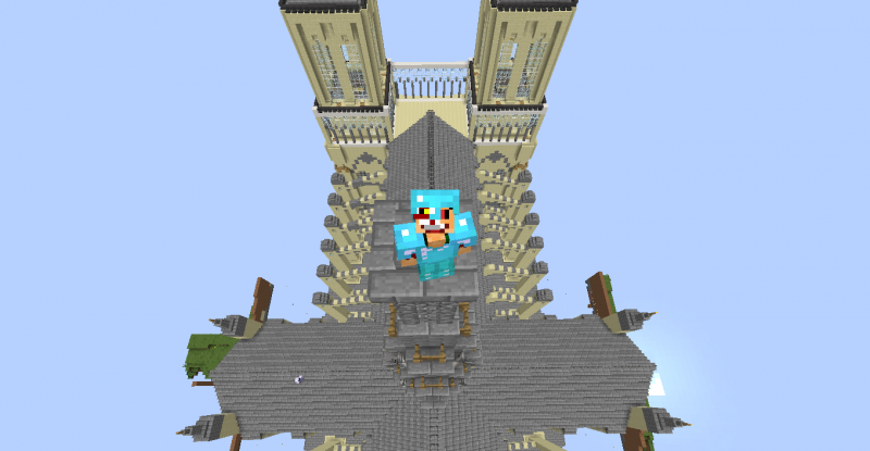 Yo desde la aguja (abajo a la izquierda se puede ver a ignaciocraft777 haciendo una visita).