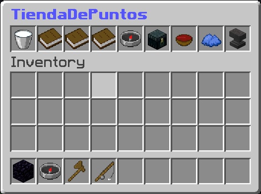 Objetos actuales de la tienda de puntos