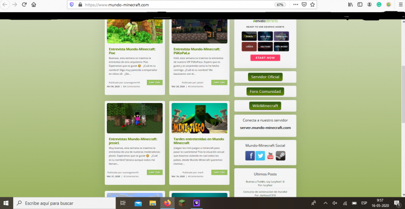 La fecha sale claramente que estamos a 16 de Mayo