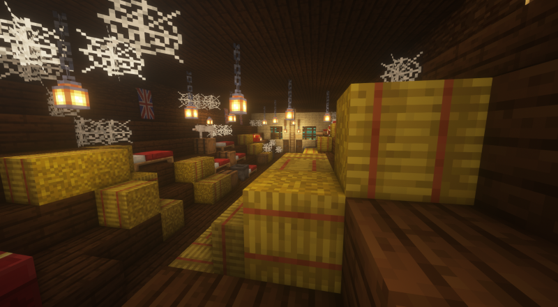 Vista de la bodega del barco