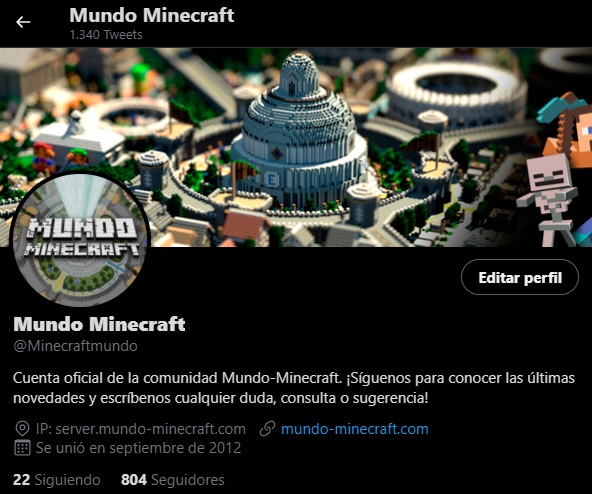 Twitter mundo-minecraft 2021