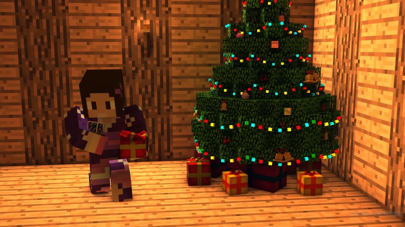 Navidad en Mundo Minecraft