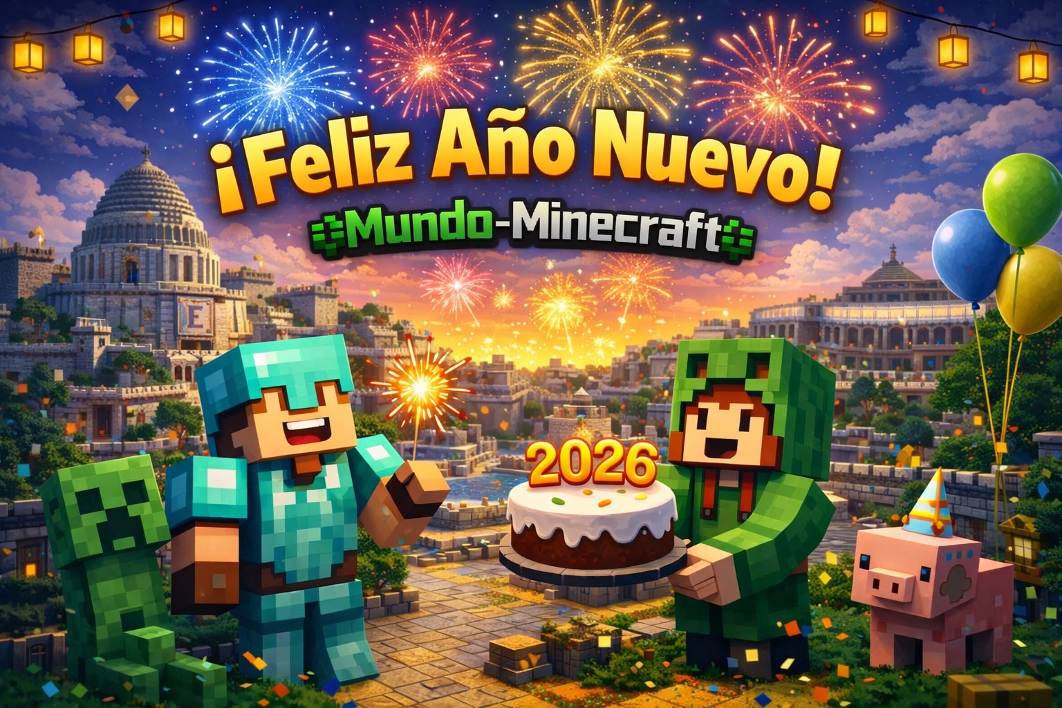 Mundo-Minecraft os desea un feliz año 2026! 🎉
