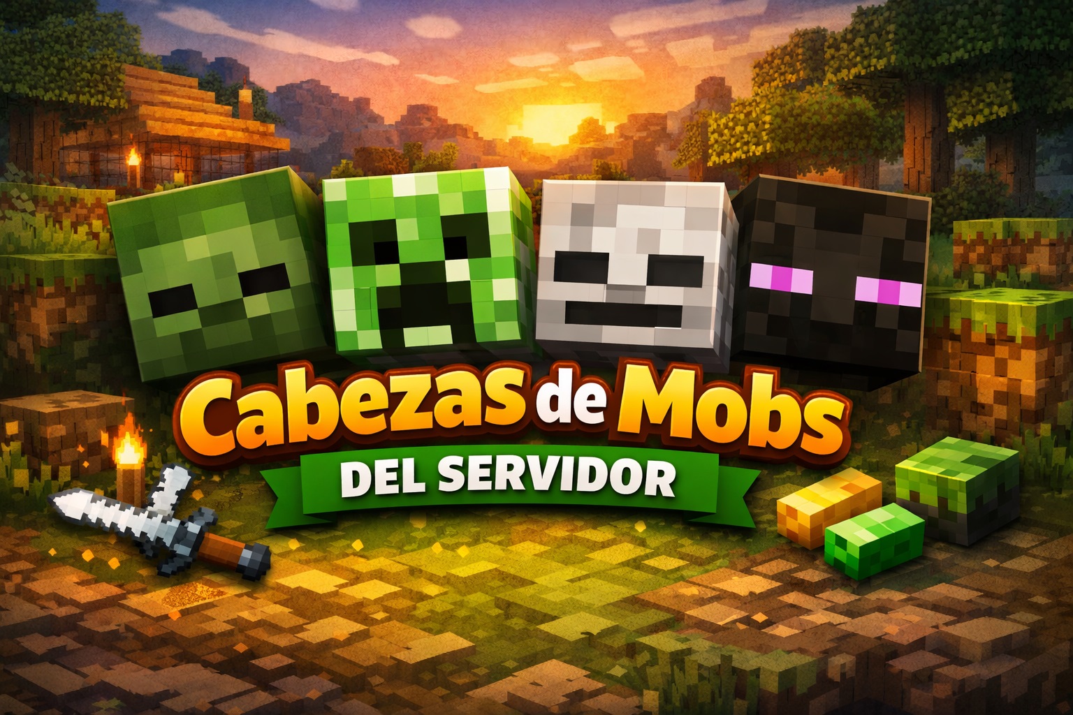 Colecciona las cabezas de mobs del servidor