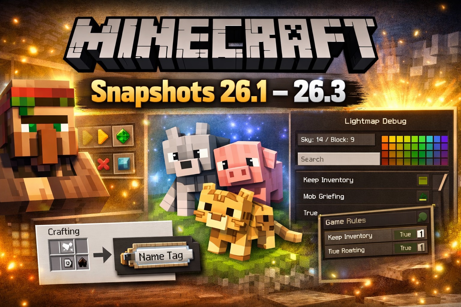 📢 Minecraft Snapshots 26.1, 26.2 y 26.3 – Todas las novedades importantes