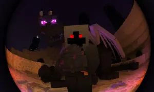 Lxuser sosteniendo un huevo de Pascua en el evento de búsqueda de cabezas de Mundo Minecraft