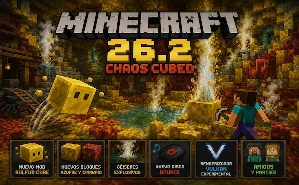 Minecraft 26.2 Chaos Cubed: todas las novedades